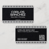 🎞️ Videograaf Filmmaker Custom QR Visitekaartje (Voorkant / Achterkant)