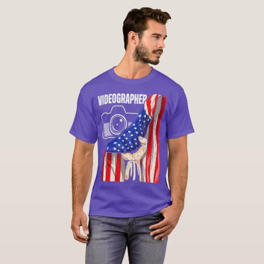 Videograaf USA Videografie Filmmaker Gift T-shirt (Voorkant volledig)