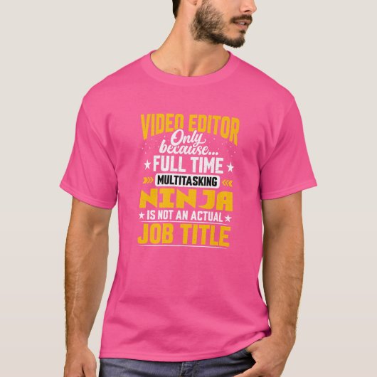 Videograaf Videoredacteur Functietitel T-shirt (Voorkant)