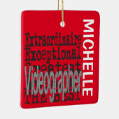 Videografe Extraordinaire CUSTOM Keramisch Ornament (Rechts)