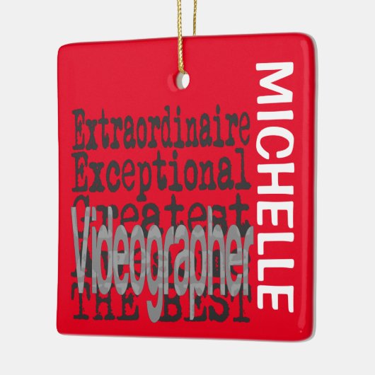 Videografe Extraordinaire CUSTOM Keramisch Ornament (Links)