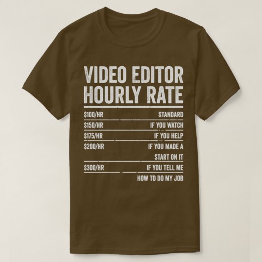 Videografie over videografie op uurbasis t-shirt (Design voorkant)