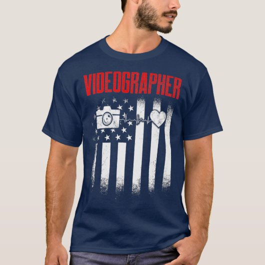 Videografische info Videografie Filmmaker Gift T-shirt (Voorkant)