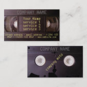 Videomobusiness met eersteklas VHS-visitekaartje Visitekaartje (Voorkant / Achterkant)