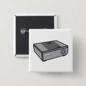 Videoprojector Vierkante Button 5,1 Cm (Voorkant /achterkant)