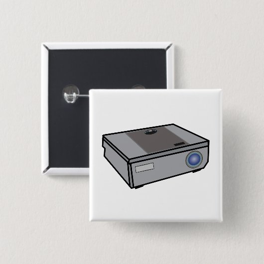 Videoprojector Vierkante Button 5,1 Cm (Voorkant /achterkant)