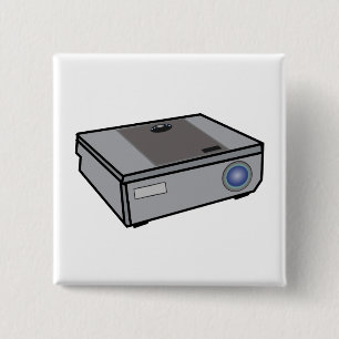Videoprojector Vierkante Button 5,1 Cm