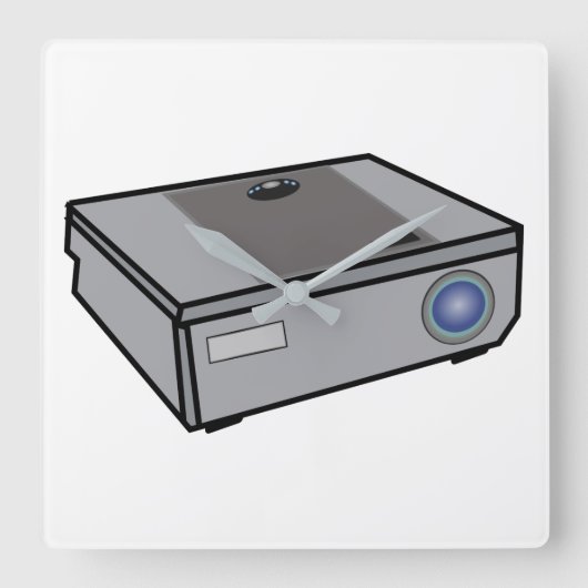 Videoprojector Vierkante Klok (Voorkant)