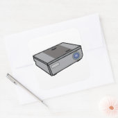 Videoprojector Vierkante Sticker (Envelop)
