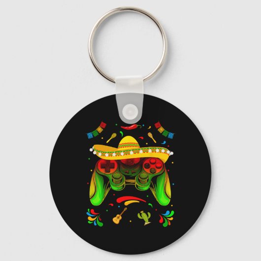 Videospel Cinco De Mayo Boys Kinder Let's Fiesta P Sleutelhanger (Voorkant)