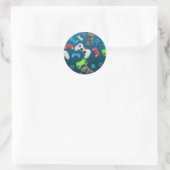 Videospel Controllers Gamer Verjaardagsfeestje Fav Ronde Sticker (Tas)