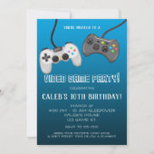 Videospel Controllers Gamer Verjaardagsfeestje Kaart (Voorkant)