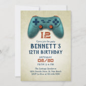 Videospel Eenvoudige Retro Verjaardag Kaart (Voorkant)