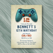 Videospel Eenvoudige Retro Verjaardag Kaart