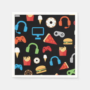 Videospel Feest Level Up Kinderen Verjaardag Gamer Servet