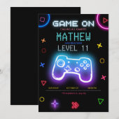 Videospel feestje Gamer verjaardag Kaart (Voorkant / Achterkant)