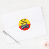 Videospel Feestje Ronde Sticker (Envelop)