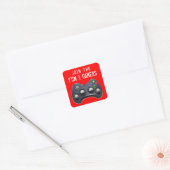 videospel feestje vierkante sticker (Envelop)