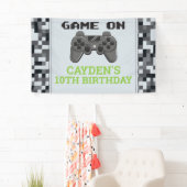 Videospel Game On Verjaardagsfeest Banner  (Insitu)