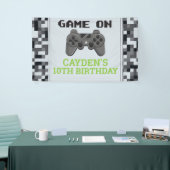 Videospel Game On Verjaardagsfeest Banner  (Beurs)