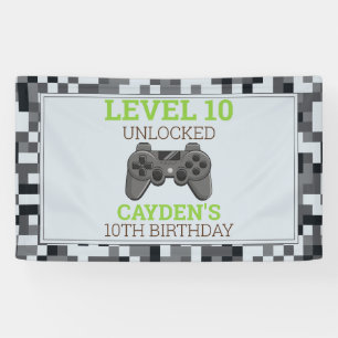 Videospel Game On Verjaardagsfeest Banner
