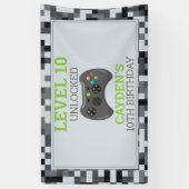 Videospel Game On Verjaardagsfeest Banner (Verticaal)