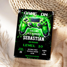 Videospel Gamen Feest Gamer Jongen Verjaardag
