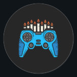 Videospel Gamer Chanoeka Chanukah Mannen Jongen K Ronde Sticker<br><div class="desc">Videospel Gamer Chanoeka Chanukah Mannen Jongen Jeugd Kinder 1</div>