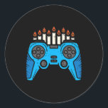 Videospel Gamer Chanoeka Chanukah Mannen Jongen K Ronde Sticker<br><div class="desc">Videospel Gamer Chanoeka Chanukah Mannen Jongen Jeugd Kinder 1</div>