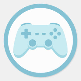 Videospel | Gamerfeestje | Gamecontroller Ronde Sticker