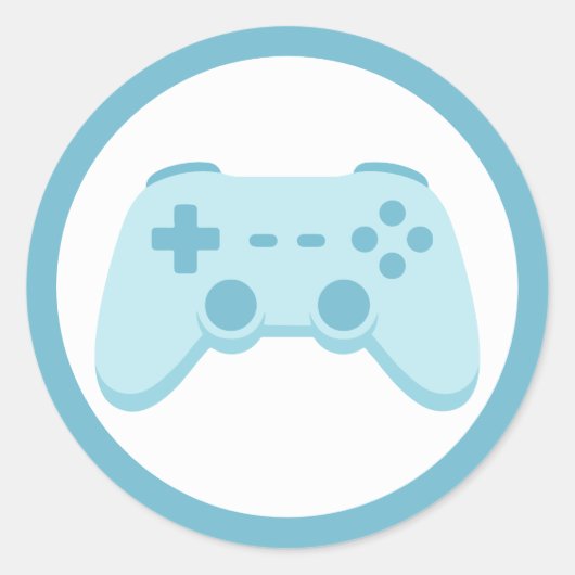 Videospel | Gamerfeestje | Gamecontroller Ronde Sticker (Voorkant)