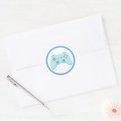 Videospel | Gamerfeestje | Gamecontroller Ronde Sticker (Envelop)
