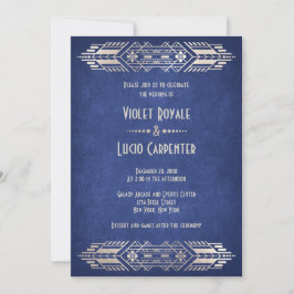 Videospel Geek Blauw Bruiloft Kaart