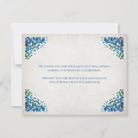 Videospel Geek Bruiloft Bedankkaart (Achterkant)