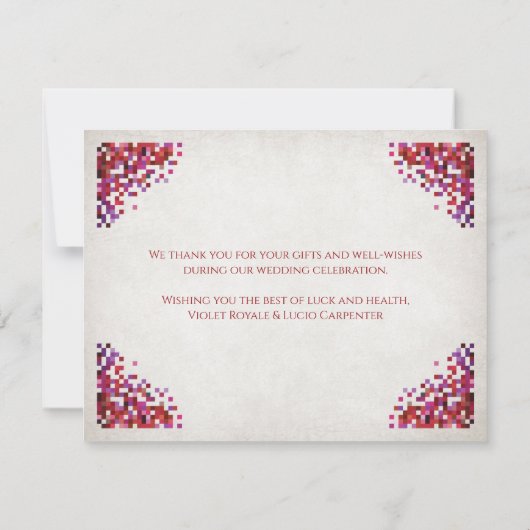 Videospel Geek Bruiloft Bedankkaart (Achterkant)