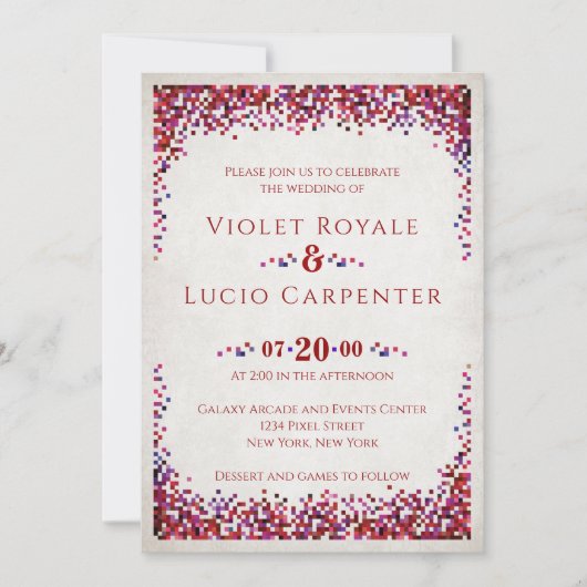 Videospel Geek Bruiloft Kaart (Voorkant)