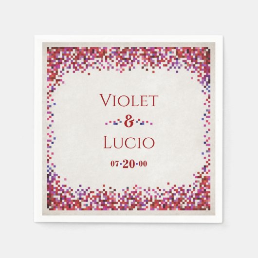 Videospel Geek Bruiloft Servet (Voorkant)