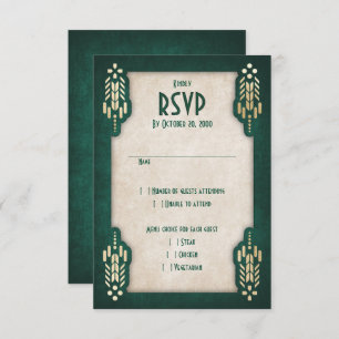 Videospel Geek Groene Bruiloft RSVP Kaartje