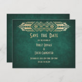 Videospel Geek Groene Bruiloft Save The Date (Voorkant / Achterkant)