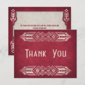 Videospel Geek Rood Bruiloft Bedankkaart (Voorkant / Achterkant)