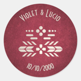 Videospel Geek Rood Bruiloft Ronde Sticker