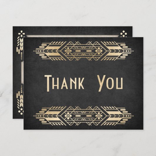 Videospel Geek Zwart Bruiloft Bedankkaart (Voorkant / Achterkant)