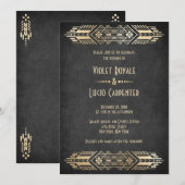 Videospel Geek Zwart Bruiloft Kaart (Voorkant / Achterkant)