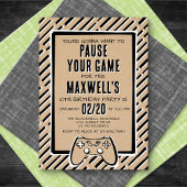 Videospel Grappige Verjaardag uitnodiging