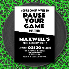 Videospel Grappige Verjaardag uitnodiging