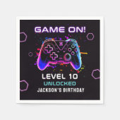 Videospel Kinderen Verjaardagsfeestje Servetten (Voorkant)