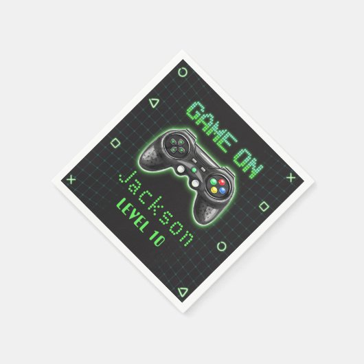 Videospel Kinderen Verjaardagsfeestje Servetten (Hoek)