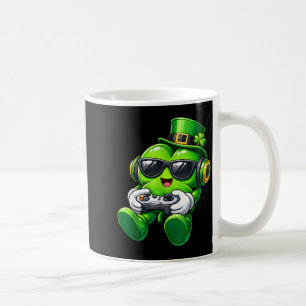 Videospel klaver St. Patrick's Day gamer jongens Koffiemok