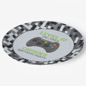 Videospel Level Up Controller Verjaardagsfeestje Papieren Bordje (Gekanteld)