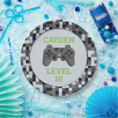 Videospel Level Up Controller Verjaardagsfeestje   Papieren Bordje (Feest)